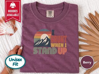 Retro Mountain Sunset I Grunt funny shirt - photo 6