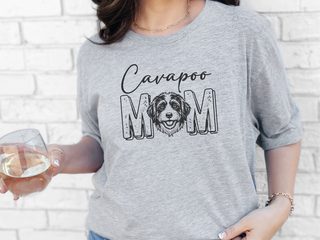 Cavapoo Mom doodle dog shirt - photo 3
