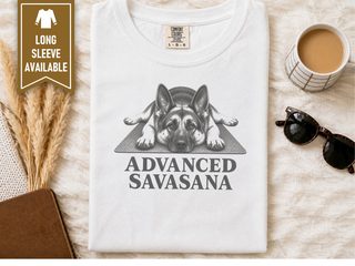 Advanced Savasana German Shepherd doodle dog shirt - photo 1