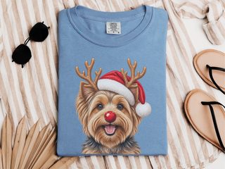 Yorkie Reindeer Santa Hat - photo 8