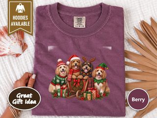 Christmas Cockapoo Holiday Sled doodle dog shirt - photo 4