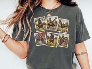 Cute Country Bat Postage Stamps funny shirt - photo 2