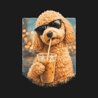 Goldendoodle Iced Coffee Cool Dog Comfort Colors Summer T-Shirt