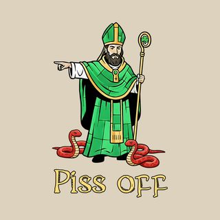 St. Patrick's Day Kicking Snakes Out Hand-Drawn Parody Graphic Tee