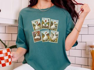 Vintage Goose Postage Stamps Collage funny shirt - photo 8