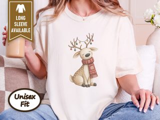 Sitting Reindeer Christmas Scarf doodle dog shirt - photo 7