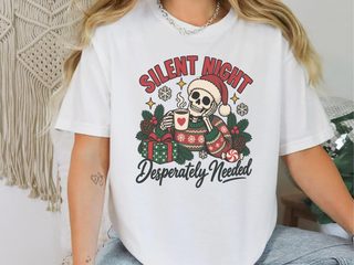 Skeleton Santa Silent Night Needed funny shirt - photo 2