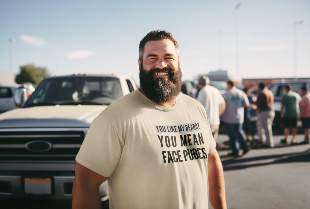 Face Pubes Beard Humor. Funny Facial Hair Joke T-Shirt Gift