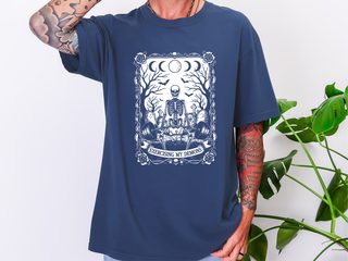 Skeleton Weightlifting Graveyard Art funny shirt - photo 8