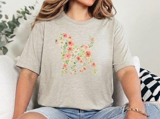Golden Doodle Floral Silhouette doodle dog shirt - photo 8