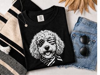 Goldendoodle 4th Of July Patriotic doodle dog shirt - photo 2