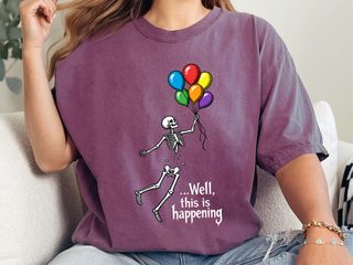 Floating Separated Skeleton Balloons funny shirt - photo 6