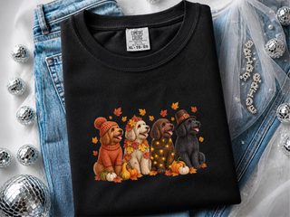 Autumn Holiday Labradoodle Row doodle dog shirt - photo 2
