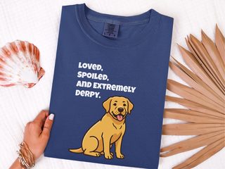 Derpy Yellow Labrador Retriever doodle dog shirt - photo 8