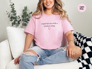 Cupid Hit Me With A Chicken Wing funny shirt - photo 8