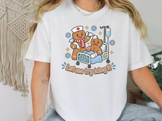 Gingerbread Nurse Hospital Bed funny shirt - photo 2