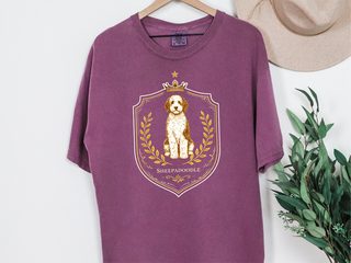 Comfort Colors Sheepadoodle royal Crest doodle dog shirt - photo 5