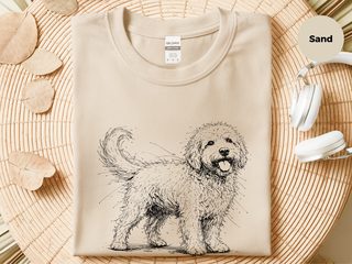 Goldendoodle Sketch funny shirt - photo 1