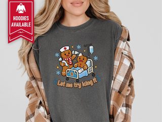 Gingerbread Nurse Hospital Bed funny shirt - photo 5