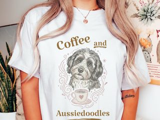 Coffee And Aussiedoodles doodle dog shirt - photo 1