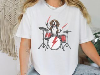 Beagle Rock Drummer doodle dog shirt - photo 3