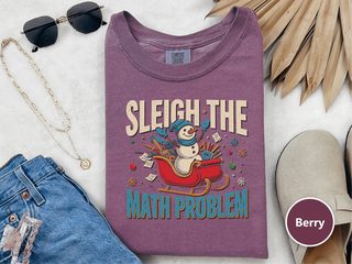 Sleigh The Math Problem funny shirt - photo 4
