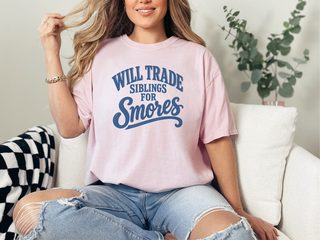 Will Trade Siblings For Smores Typography funny shirt - photo 7