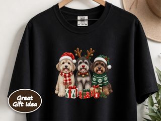 Christmas Schnoodle Dogs Trio doodle dog shirt - photo 1