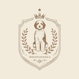 Comfort Colors Sheepadoodle Royal Crest Vintage Dog Portrait Tee