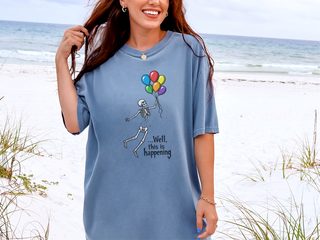 Floating Separated Skeleton Balloons funny shirt - photo 8