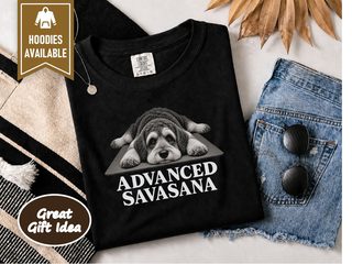 Schnoodle Advanced Savasana Yoga doodle dog shirt - photo 5