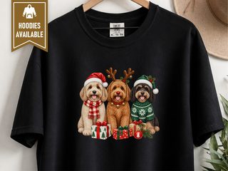 Three Cockapoos Christmas Dogs doodle dog shirt - photo 4