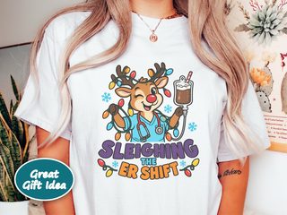 Reindeer Nurse Sleighing Er Shift funny shirt - photo 1