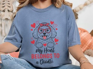My Heart Belongs To A Doodle doodle dog shirt - photo 5