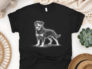 Rottweiler Sketch funny shirt - photo 3