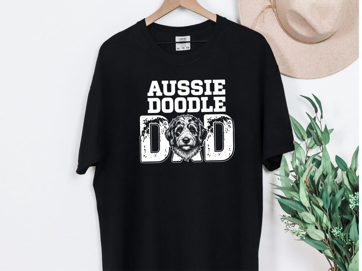 Aussiedoodle Dad Comfort Colors T-Shirt Retro Dog Owner Apparel