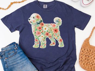 Comfort Colors Floral Sheepadoodle Silhouette doodle dog shirt - photo 8