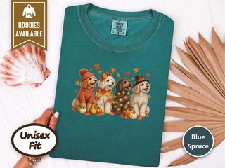 Maltipoo Fall Harvest Lineup doodle dog shirt - photo 6