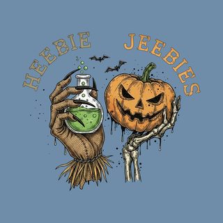 Scarecrow Potion Pumpkin Heebie Jeebies Vintage Halloween Tee