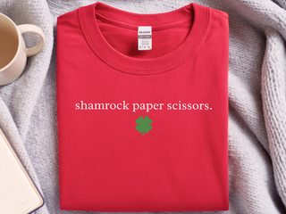 Shamrock Paper Scissors funny shirt - photo 1
