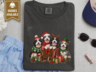Sheepadoodles In Christmas Sleigh doodle dog shirt - photo 5