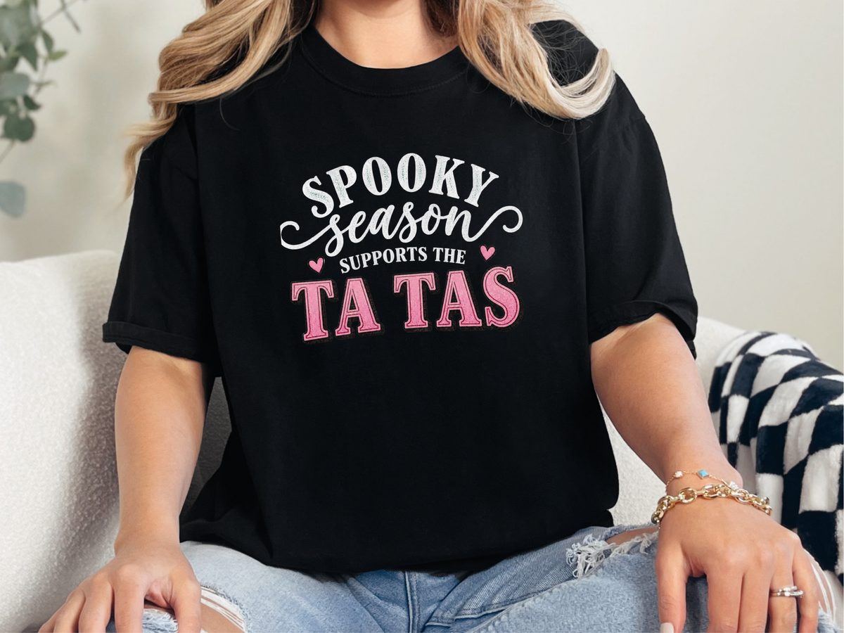 Spooky Season Supports Ta Tas Pink October Breast Cancer Shirt