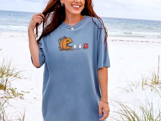 Pumpkin Eating Ghost funny shirt - photo 6