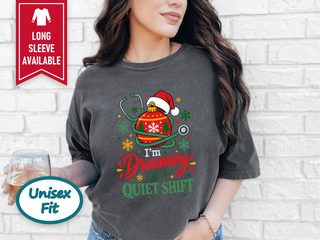 Nurse Christmas Stethoscope Quiet Shift funny shirt - photo 5