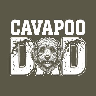 Cavapoo Dad Shirt - Retro Varsity Dog Lover Tee Gift for Men