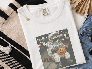 Raccoon Astronaut Halloween Treat funny shirt - photo 1
