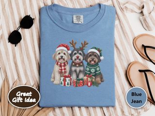 Christmas Schnoodle Dogs Trio doodle dog shirt - photo 6