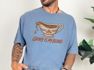 Gravy Is My Blood Embroidery funny shirt - photo 5