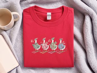 Skiing Valentine Goose Squad funny shirt - photo 5