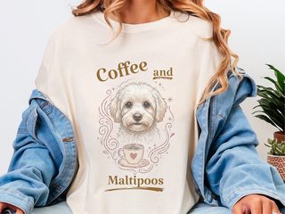 Coffee And Maltipoos doodle dog shirt - photo 7